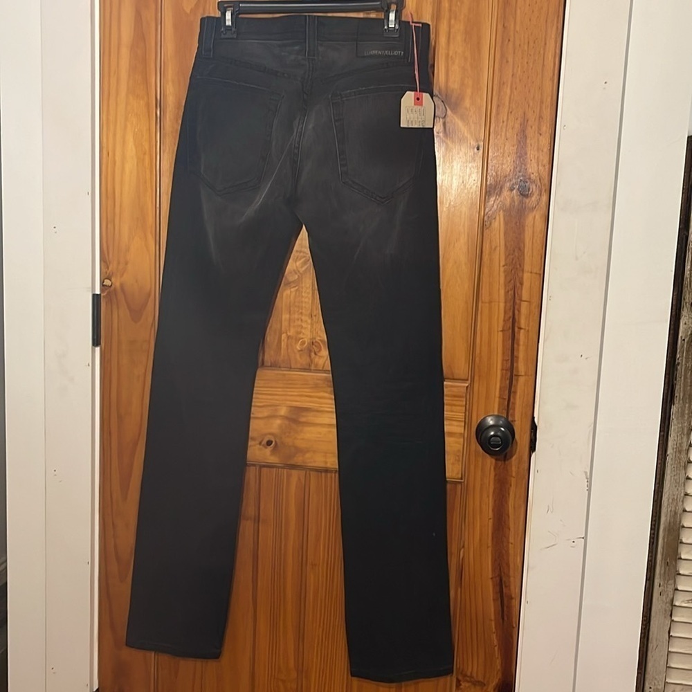 Current/Elliott The Slim Straight Black Denim Jeans Size 29 NWT - Picture 2 of 9